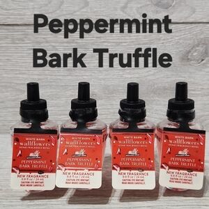 Bath & Body Works White Barn Peppermint Bark Truffle Wallflowers Refills X4